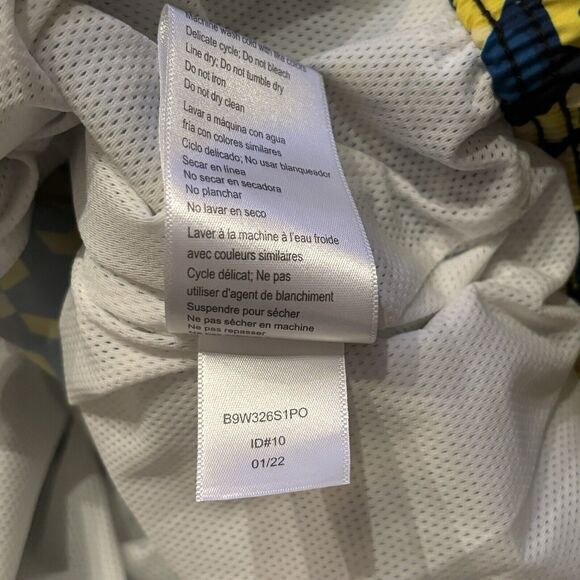 Psycho Bunny "Everett" Blue & Yellow Graphic Print Swim Trunks Size 1XLT NEW - Picture 6 of 10